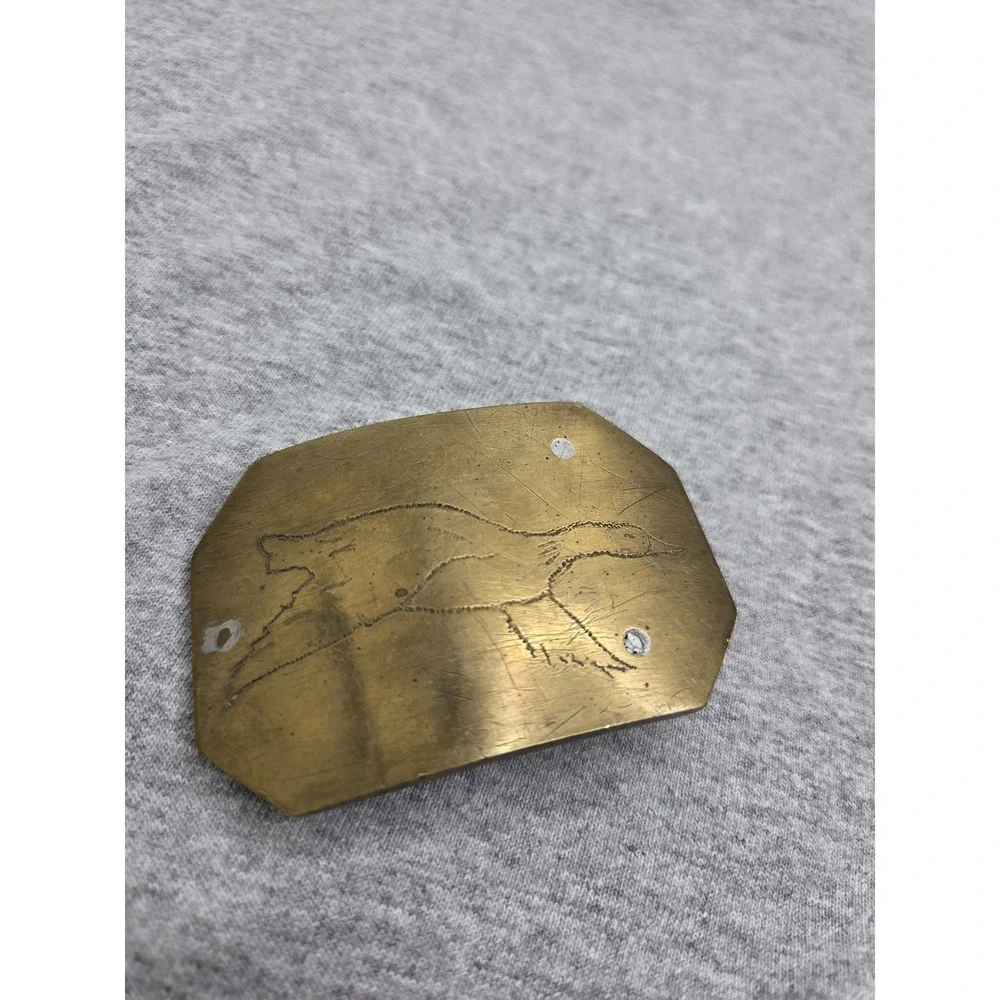 Antique Handmade Solid Brass Flying Goose Bird Belt Buckle